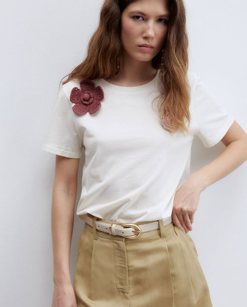 Camiseta Sfera blanca manga corta para mujer