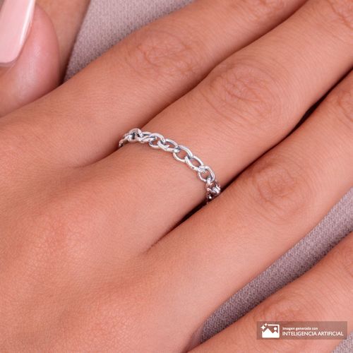 Anillo de infinitos de plata para mujer