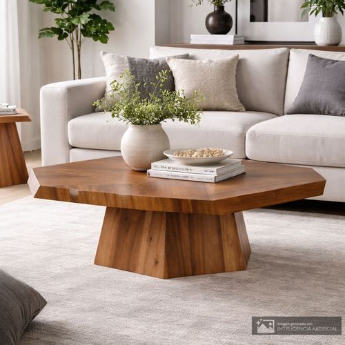 Mesa de centro hexagonal