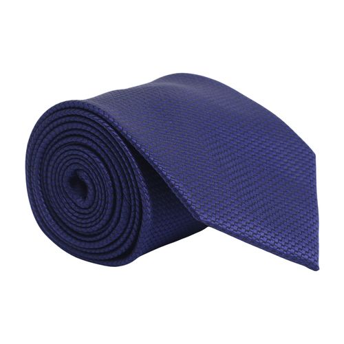 Corbata PuroEGO regular fit azul con textura para hombre