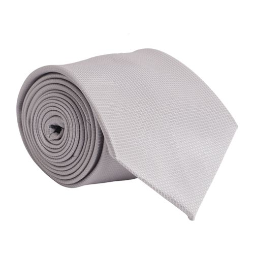 Corbata PuroEGO gris con cuadros texturizados para hombre