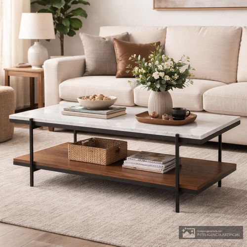 Mesa de centro bicolor