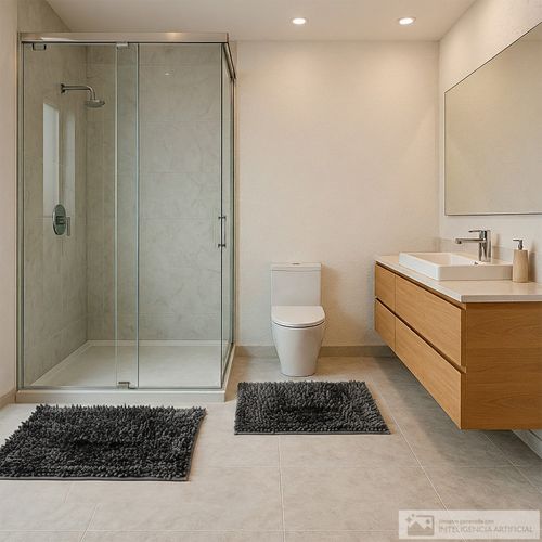 Set de dos alfombras de poliéster Vanessa