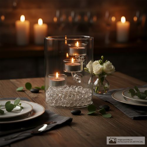 Portavela de vidrio 12x15 cm