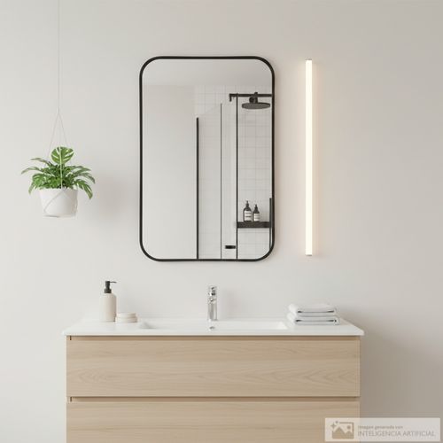 Espejo rectangular marco dorado 40x60 cm