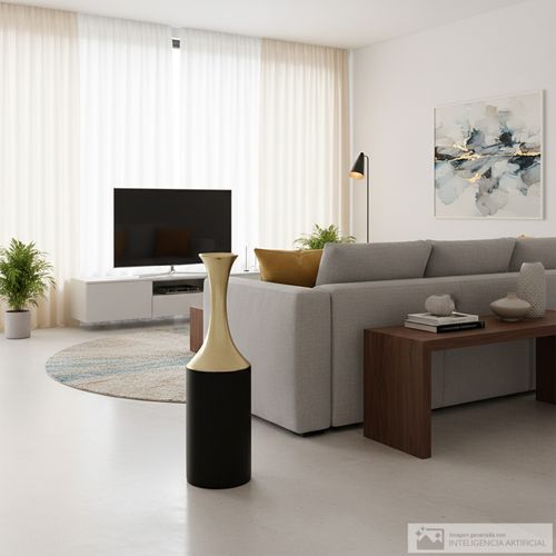 Jarrón decorativo de fibra de vidrio 33x102 cm