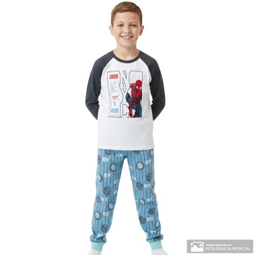 Pijama multicolor con estampado de Spider Man para niño
