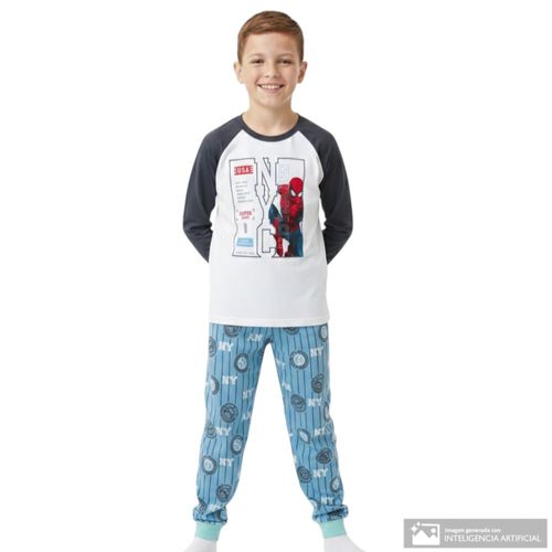 Pijama multicolor con estampado de Spider Man para niño