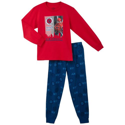 Pijama bicolor con estampado de Spider Man para niño