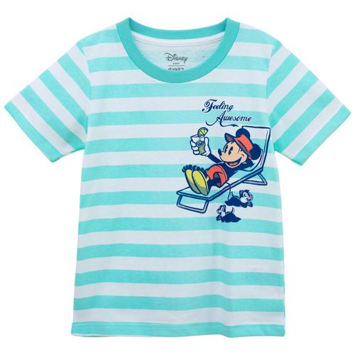 Camiseta bicolor estampada de Mickey Mouse para niño
