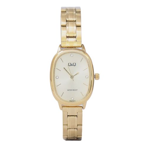 Reloj Q&Q análogo de metal color dorado para mujer