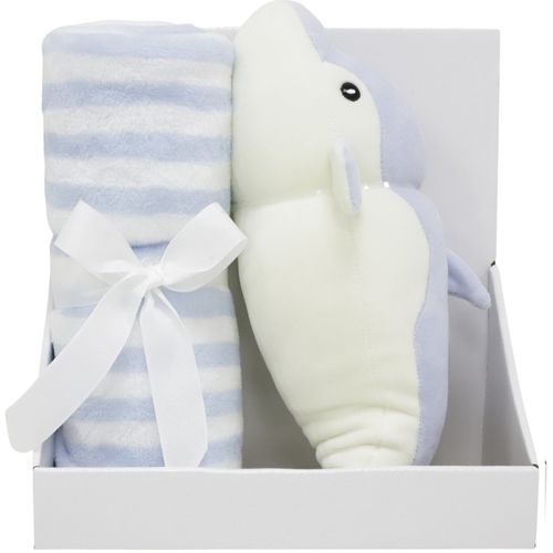 Frazada con peluche de delfin para bebé