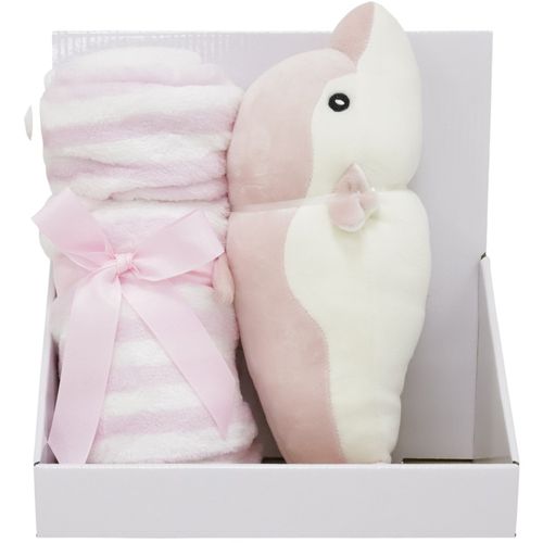 Frazada con peluche de delfin para bebé