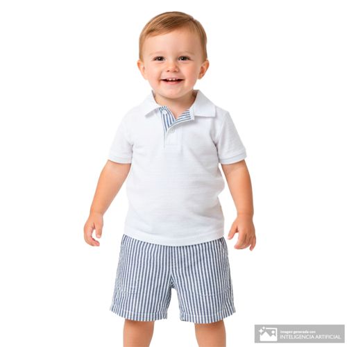 Conjunto de 2 piezas bicolor para bebé niño