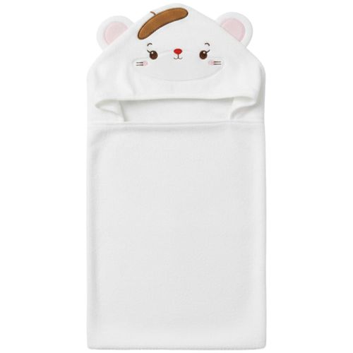 Toalla con capucha con estampado de oso