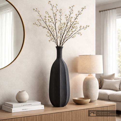 Jarrón decorativo de fibra de vidrio 30x80 cm