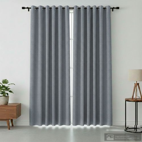 Cortina blackout de poliéster con textura jacquard 140x229 cm