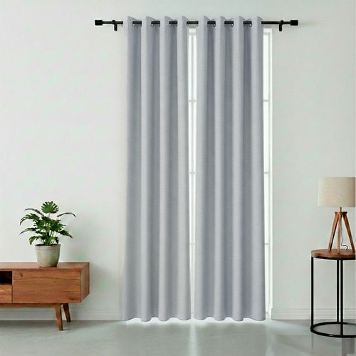 Cortina blackout de poliéster con textura jacquard 140x229 cm