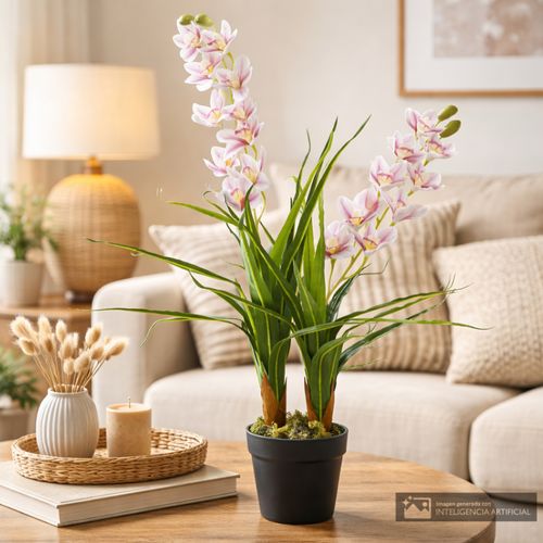 Planta de orquídeas artificial 65 cm