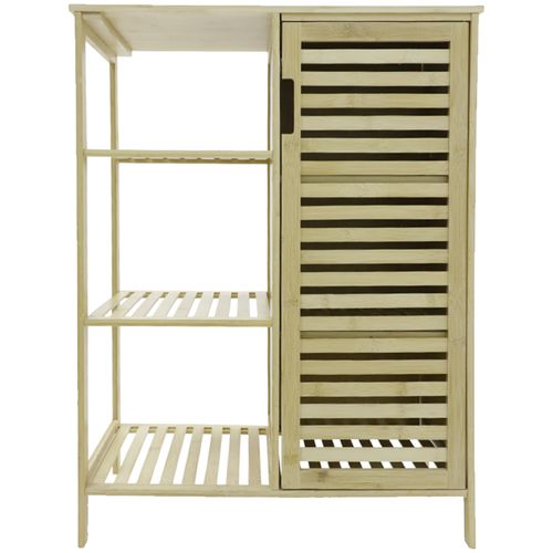 Estante organizador de bambú 68x33x87 cm
