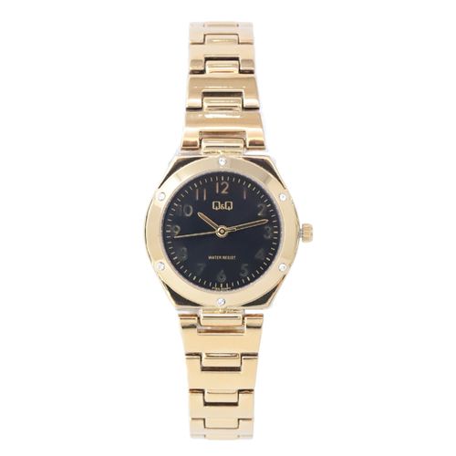 Reloj Q&Q análogo de metal dorado para mujer