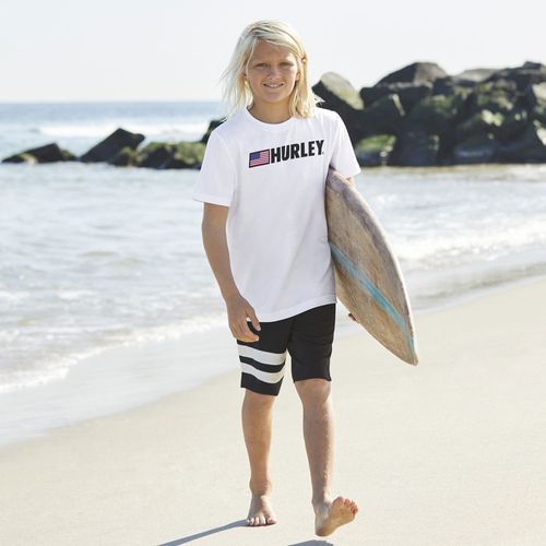 Calzoneta de baño negra con franjas para niño