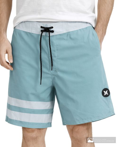 Calzoneta de baño Gents turquesa rayada para hombre