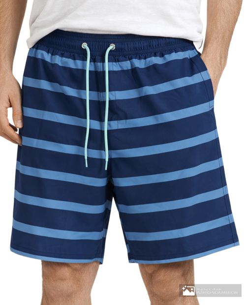 Calzoneta de baño Gents azul rayada para hombre