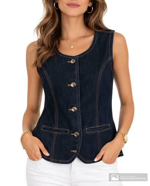 Chaleco Unexpected azul para mujer