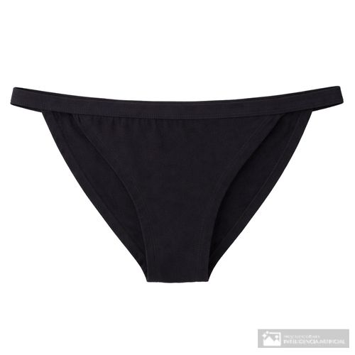 Bikini Orange negro de cintura media para mujer