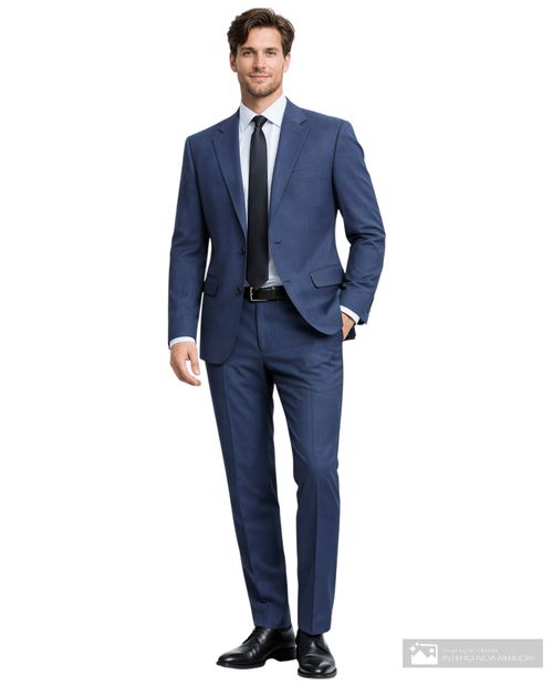 Traje Unexpected slim fit azul navy heather para hombre