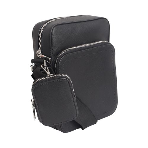 Crossbody Unexpected negro texturizado para hombre
