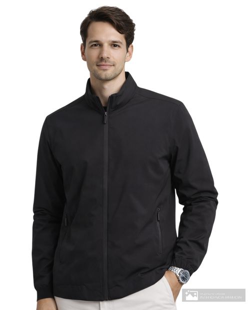 Chaqueta bomber Unexpected regular fit negra sólida para hombre