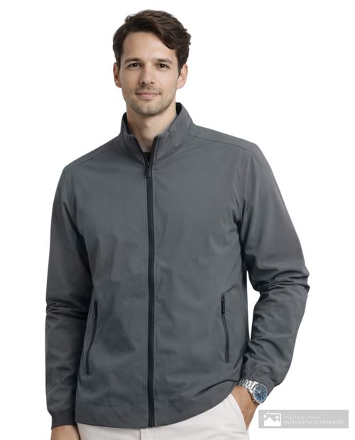 Chaqueta bomber Unexpected gris sólida para hombre