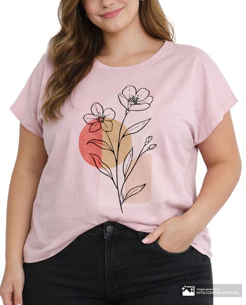 Camiseta Unexpected estampada manga corta para mujer
