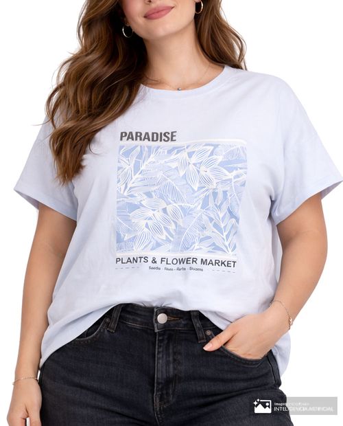 Camiseta Unexpected estampada manga corta para mujer