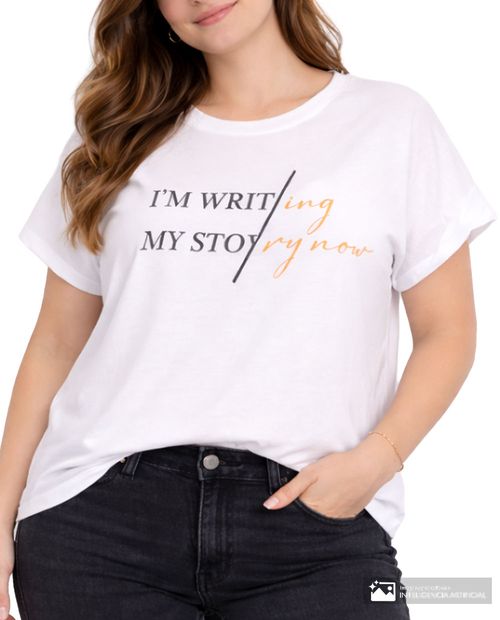 Camiseta Unexpected estampada manga corta para mujer