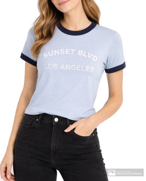 Camiseta Orange estampada manga corta para mujer