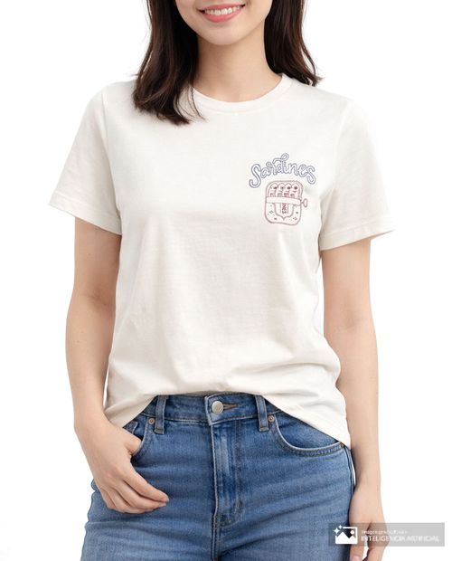 Camiseta Orange estampada manga corta para mujer