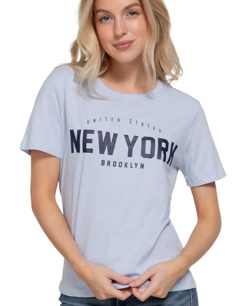 Camiseta Active Basic estampada manga corta para mujer