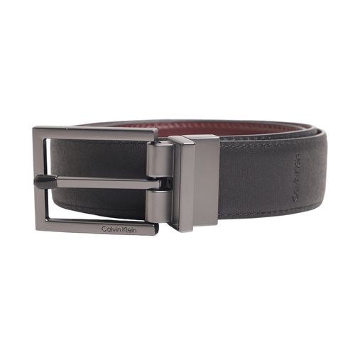 Cinturón reversible Calvin Klein bicolor con textura para hombre