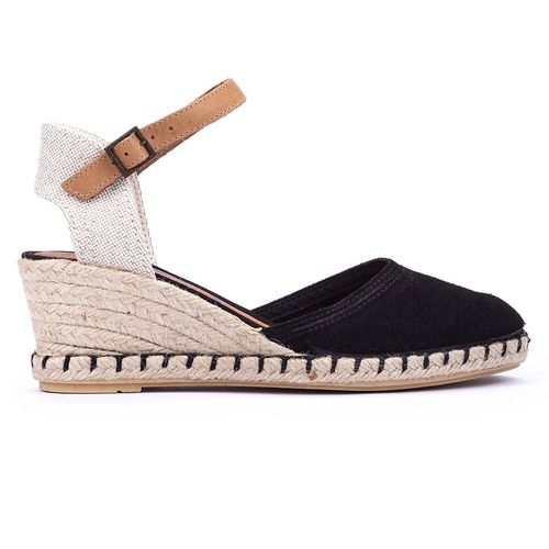 Zapato alpargatas casual Verbenas Malena color negro para mujer