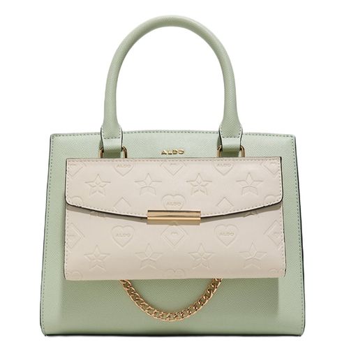 Cartera satchel Aldo color verde para mujer