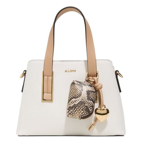 Cartera satchel Aldo color blanco para mujer