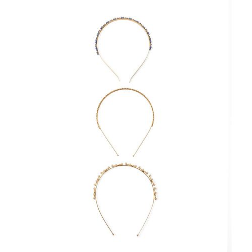 Set de 3 diademas doradas para mujer