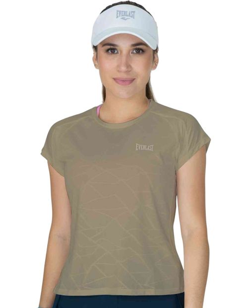 Camiseta deportiva Everlast verde manga corta para mujer