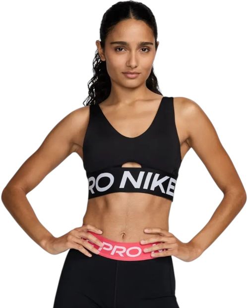 Top bra deportivo Nike negro estampado para mujer