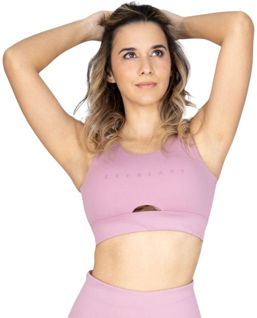 Top bra deportivo Everlast swift rosado estampado para mujer
