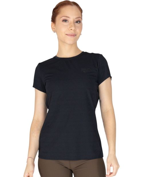 Camiseta deportiva Everlast negra manga corta para mujer