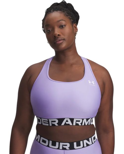 Top bra deportivo Under Armour morado estampado para mujer